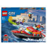 Фото #2 товара Конструктор пластиковый Lego City Пожарно-спасательная лодка 60373