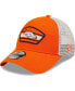 Фото #1 товара Men's Orange and White Denver Broncos Logo Patch Trucker 9FORTY Snapback Hat