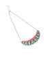 ფოტო #1 პროდუქტის Women's White Zig-Zag Bar Necklace