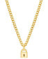 ფოტო #1 პროდუქტის Padlock 18" Pendant Necklace in 14k Gold-Plated Sterling Silver