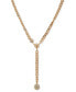 Фото #1 товара KARL LAGERFELD PARIS women's Gold-Tone Lariat Necklace, 18"+ 3" extender