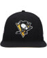 Фото #3 товара Men's Black Pittsburgh Penguins Sure Shot Captain Snapback Hat