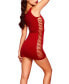 ფოტო #2 პროდუქტის Women's Tinsley Chevron Mesh Seamless High Neck Mini Dress