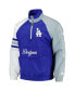 Фото #2 товара Men's Royal, Gray Los Angeles Dodgers Elite Raglan Half-Zip Jacket