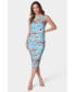 ფოტო #1 პროდუქტის Women's Floral Midi Mesh Dress