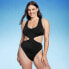 Фото #2 товара Women's Braided Strap Detail Monokini One Piece Swimsuit - Shade & Shore Black S