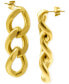 ფოტო #2 პროდუქტის 14k Gold-Plated Curb Chain Drop Earrings