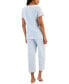 ფოტო #1 პროდუქტის Women's 2-Pc. Cotton Printed Cropped Pajamas Set, Created for Macy's