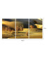 Фото #2 товара Decor Golden Desert 3 Piece Wrapped Canvas Wall Art -20" x 40"