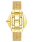 Фото #2 товара Women's Quartz Gold-Tone Stainless Steel Mesh Band Watch, 40mm