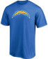 Фото #2 товара Men's Justin Herbert Powder Blue Los Angeles Chargers Player Icon Name and Number T-shirt