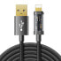Kabel do iPhone USB - Lightning do ładowania i transmisji danych 2.4A 20W 2m czarny