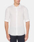 Фото #1 товара Men's Solid Linen Roll Sleeve Shirt