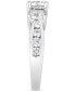 Фото #3 товара Diamond Three Stone Channel-Set Engagement Ring (1-1/2 ct. t.w.) in 14k White Gold