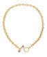Gold-Tone Glass Stone Toggle Necklace, 18"