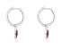Фото #2 товара Decent hoop earrings with rhodolite 1003874300