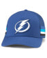 Фото #1 товара Men's Blue Tampa Bay Lightning HotFoot Stripes Trucker Adjustable Hat