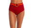 Фото #1 товара Johanna Ortiz Tangelo Cumbi Belted Reversible Bikini Bottom Red Size Medium