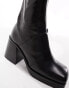 Фото #3 товара ASOS DESIGN Rover heeled leather boots in black