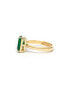 ფოტო #3 პროდუქტის Emerald Crystal + Cubic Zirconia Open Band Ring