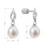 Decent silver earrings with genuine river pearl 21104.1B