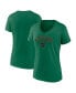 Фото #1 товара Women's Green Notre Dame Fighting Irish Evergreen Campus V-Neck T-shirt