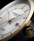 ფოტო #2 პროდუქტის Men's Swiss Automatic Freelancer Two-Tone PVD Stainless Steel Bracelet Watch 42mm
