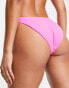 Фото #3 товара ASOS DESIGN mix and match v front high leg hipster bikini bottom in bright pink