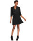 Фото #1 товара Rachel Roy Women's Long Sleeve Faux Wrap Dress Black XS
