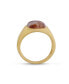 ფოტო #5 პროდუქტის Red Lace Agate Iconic Gemstone Yellow Gold Plated Silver Men Signet Ring