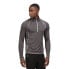 Men’s Short Sleeve T-Shirt Regatta Yonder Half-Zip Black Dark grey