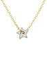 Фото #2 товара Steve Madden two-tone Puffy Star Pendant Necklace