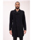 ფოტო #1 პროდუქტის Men's Modern Asymmetrical Raw Edge Rebel Cardigan Sweater