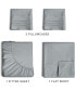 Фото #2 товара 4 Piece Deep Pocket Microfiber (Muted, Vibrant, Heathered) Sheet Set - California King