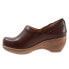 Softwalk Minna S2253-200 Womens Brown Narrow Leather Clog Flats Shoes