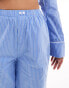 The Couture Club co-ord stripe trouser with piping detail in blue BLAU, XL - фото #5