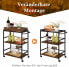 Фото #7 товара Кухонные гарнитуры Costway Кухонный вагон с съемным подносом