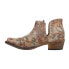 Roper Ava Floral Embroidered Snip Toe Cowboy Booties Womens Brown Casual Boots 0