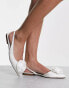 Фото #8 товара ASOS DESIGN Lovable 3D Rose slingback ballet flats in ivory