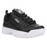 Фото #2 товара Fila Disruptor Ii Premium Lace Up Womens Black Sneakers Casual Shoes 5XM02305-0