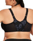 Women's Full Figure Wonderwire Front Close Stretch Lace Bra with Narrow Set Straps