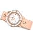 ფოტო #5 პროდუქტის Women's Swiss Automatic Captain Cook Diamond (1/20 ct. t.w.) Pink Leather Wrap Strap Watch 37mm