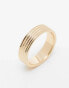 Фото #3 товара Faded Future chunky textured band ring in gold