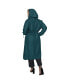 Women's Plus Size Denim Tencel Hooded Long Trench Coat