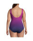 Фото #2 товара Plus Size G-Cup Slender Suit Tummy Control Chlorine Resistant Wrap One Piece Swimsuit