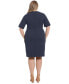 Plus Size Button-Trim Sheath Dress