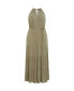 ფოტო #3 პროდუქტის Plus Size Stacey Halter Neck Maxi Dress