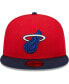 Men's Red, Navy Miami Heat 59FIFTY Fitted Hat