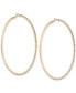 Extra-Large Pavé Hoop Earrings, 3.54", Created for Macy's