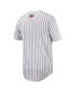 Men's White, Purple LSU Tigers Pinstripe Replica Full-Button Baseball Jersey White, Purple, 2XL - фото #3